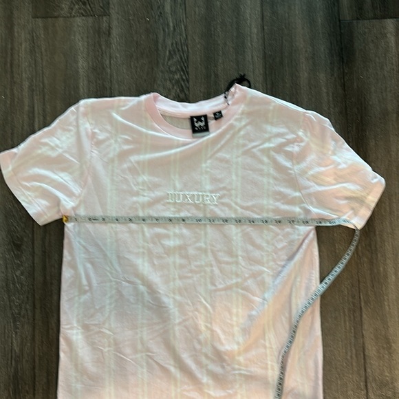 Men’s WXYZ mfg.co light pink vertical striped short sleeve T-Shirt Size … - Picture 5 of 9